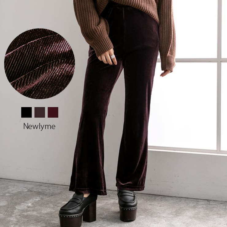 ベロア フレア パンツ[品番：YU000044587]｜夢展望（ユメテンボウ）の