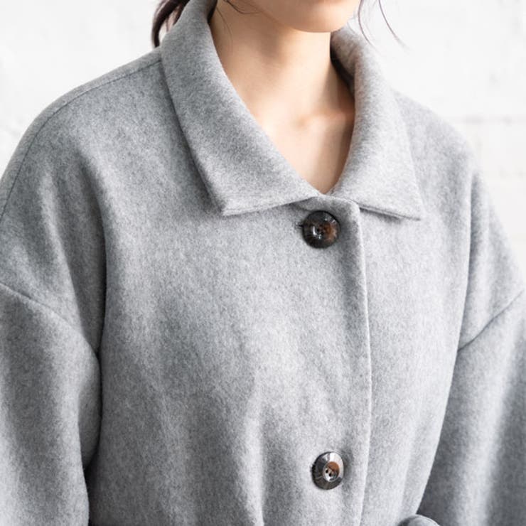 韓国　ベルト付き グレーコート 韓国 ベルト付き グレーコート