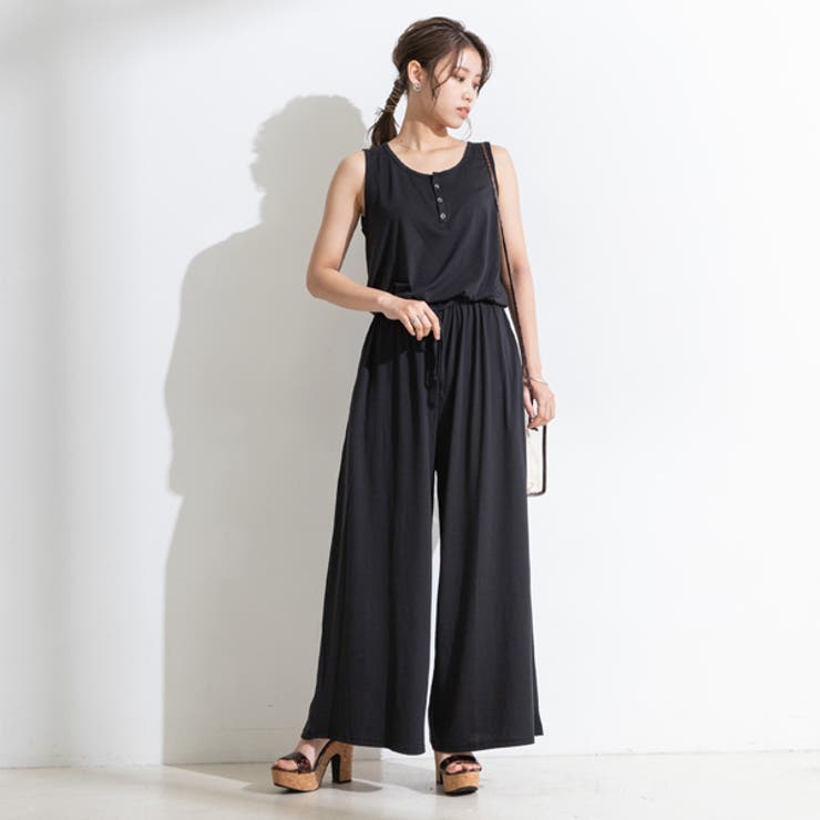 WEB限定 ヘンリーネックカットオールインワン ワイドパンツ | 夢展望 | 詳細画像27 