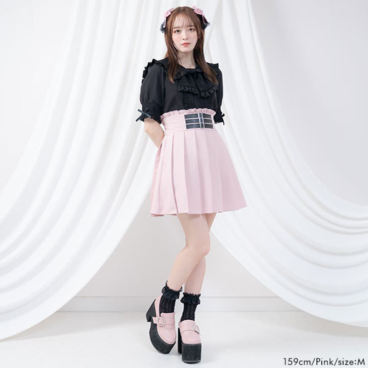 3連バックルベルトプリーツスカート 韓国 オルチャン 夢展望 | DearMyLove | 詳細画像9 