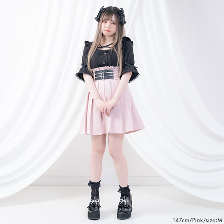 3連バックルベルトプリーツスカート 韓国 オルチャン 夢展望 | DearMyLove | 詳細画像11 