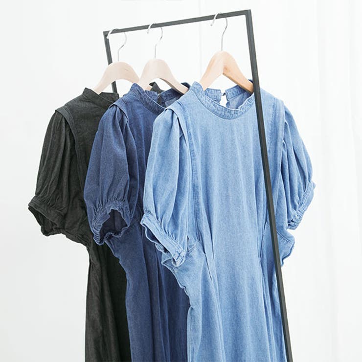 タックショルダーデニムワンピース 韓国 オルチャン 夢展望 | 夢展望 | 詳細画像7 