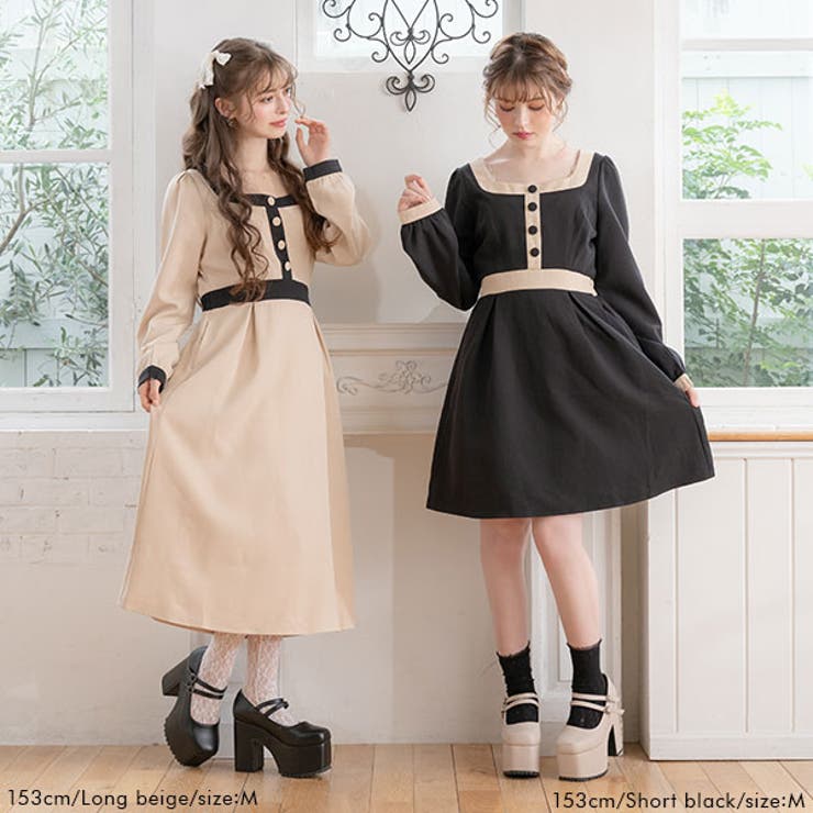 バイカラー上品レディワンピース 韓国 オルチャン 夢展望 品番 Yu Dearmylove ディアマイラブ のレディースファッション通販 Shoplist ショップリスト