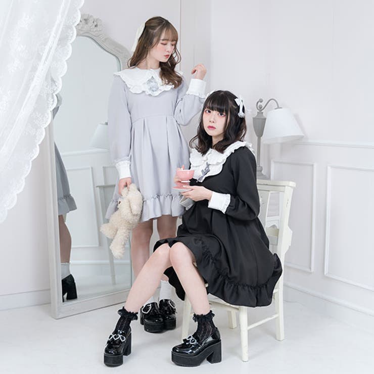 ヨークレースアップお嬢様ワンピース 韓国 オルチャン 夢展望 品番 Yu Dearmylove ディアマイラブ のレディースファッション通販 Shoplist ショップリスト