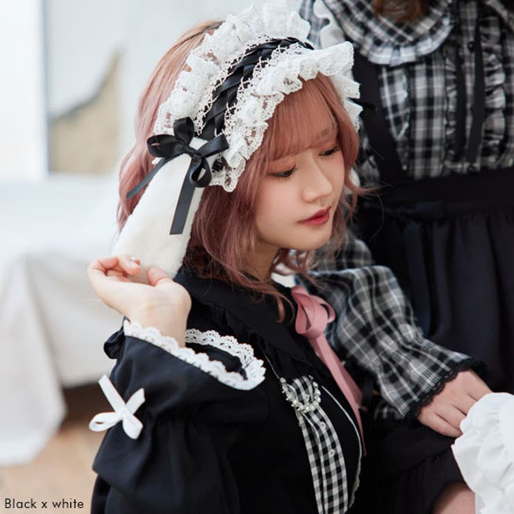 耳つき2wayヘッドドレス 韓国 オルチャン 夢展望[品番：YU000045790