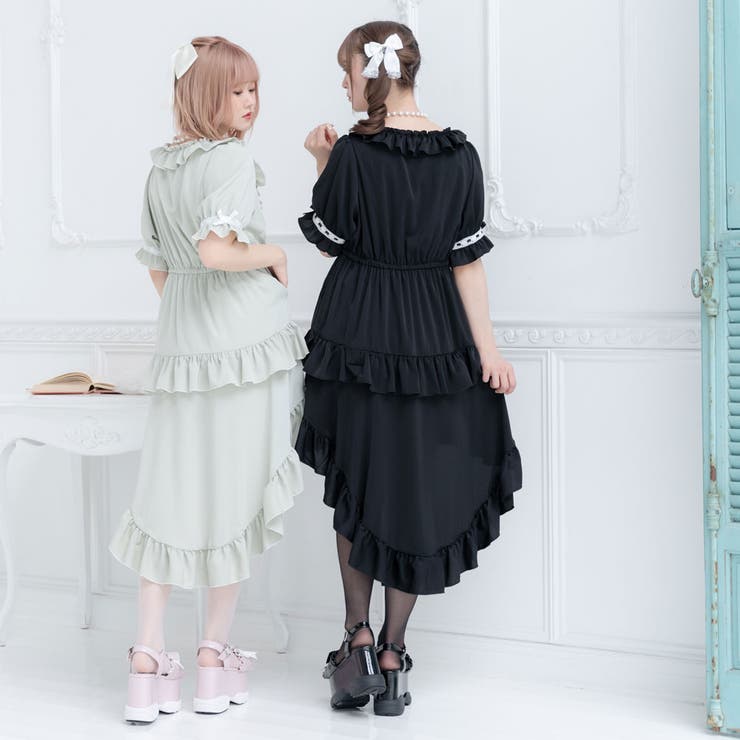 DearMyLove 妖精フィッシュテールフリルワンピース 黄色 妖精フィッシュテールフリルワンピース – レディース