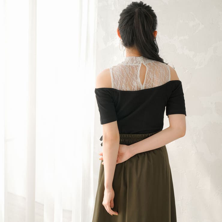 レースレイヤードテレコリブトップス 韓国 夢展望 | 夢展望 | 詳細画像7 