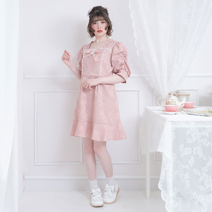 ハートパールダブルリボンパンプス 量産型 地雷系 夢展望 | DearMyLove | 詳細画像4 