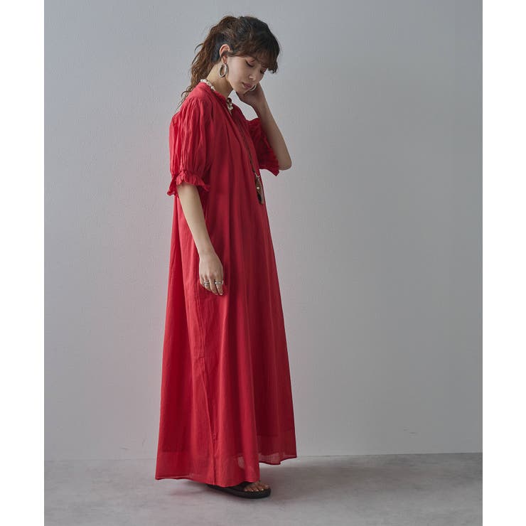 インド綿スキッパーロングワンピース 韓国 夢展望 bohmal | 夢展望 | 詳細画像10 