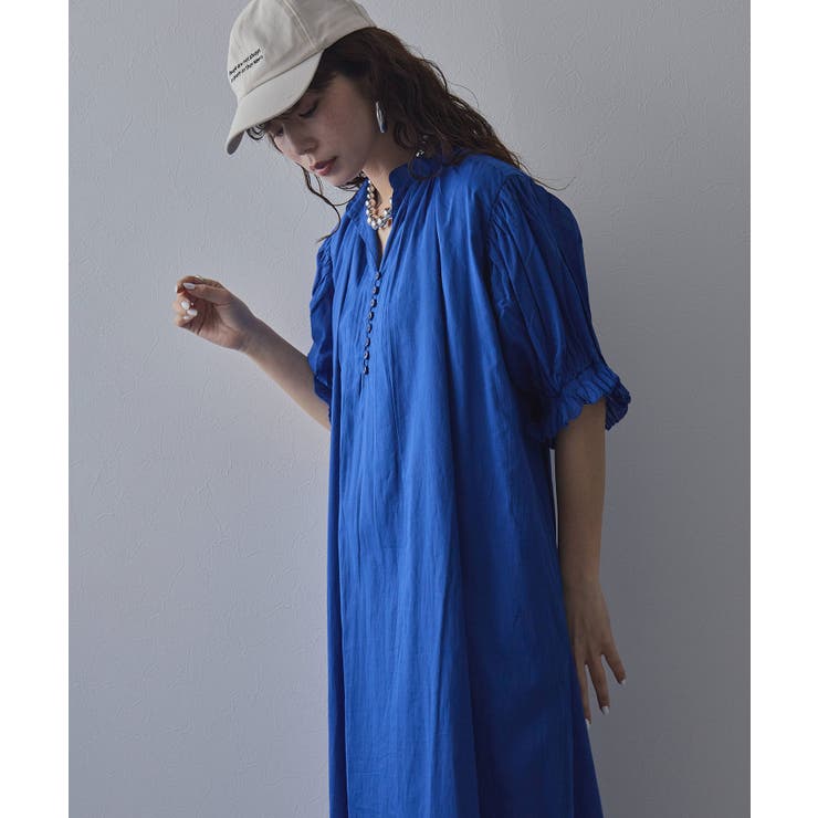 インド綿スキッパーロングワンピース 韓国 夢展望 bohmal | 夢展望 | 詳細画像18 