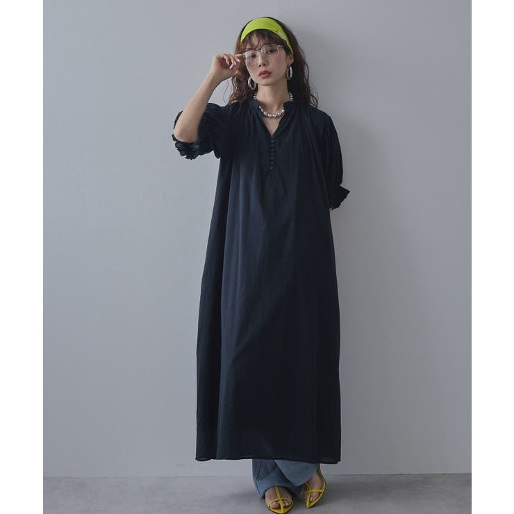 インド綿スキッパーロングワンピース 韓国 夢展望 bohmal | 夢展望 | 詳細画像23 