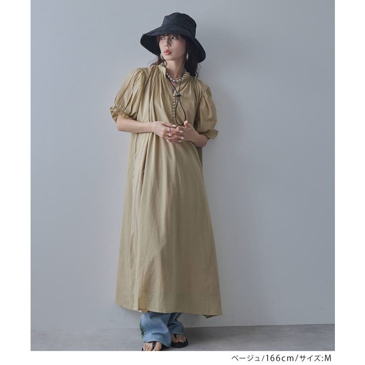 インド綿スキッパーロングワンピース 韓国 夢展望 bohmal | 夢展望 | 詳細画像25 