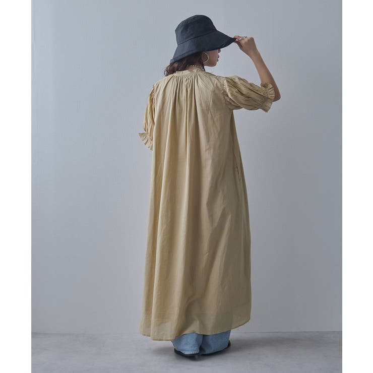 インド綿スキッパーロングワンピース 韓国 夢展望 bohmal | 夢展望 | 詳細画像26 