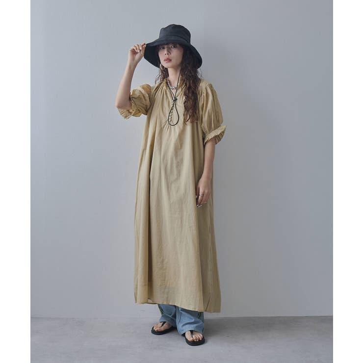 インド綿スキッパーロングワンピース 韓国 夢展望 bohmal | 夢展望 | 詳細画像27 