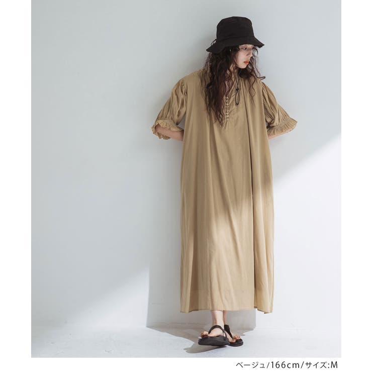 インド綿スキッパーロングワンピース 韓国 夢展望 bohmal | 夢展望 | 詳細画像29 