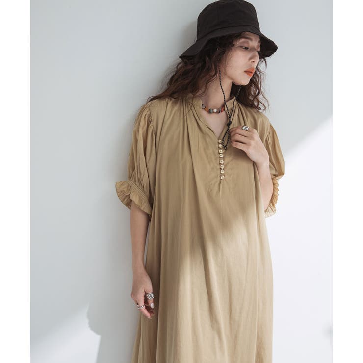 インド綿スキッパーロングワンピース 韓国 夢展望 bohmal | 夢展望 | 詳細画像30 