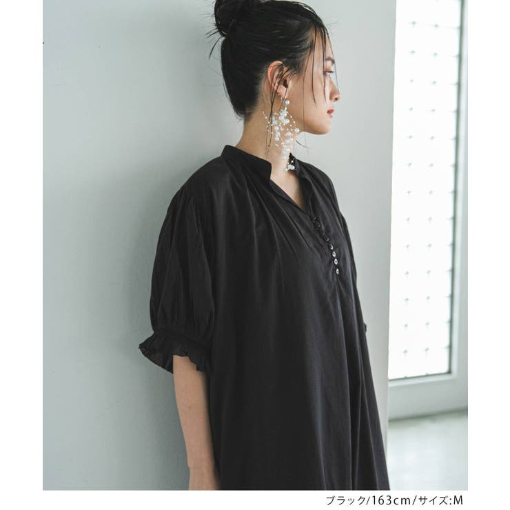 インド綿スキッパーロングワンピース 韓国 夢展望 bohmal | 夢展望 | 詳細画像32 