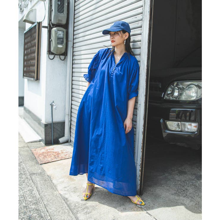 インド綿スキッパーロングワンピース 韓国 夢展望 bohmal | 夢展望 | 詳細画像35 