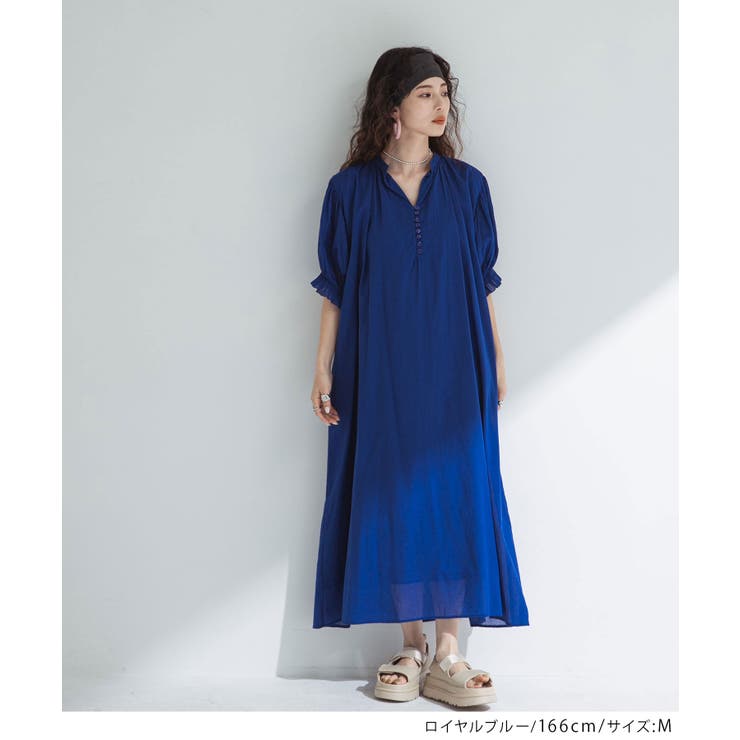 インド綿スキッパーロングワンピース 韓国 夢展望 bohmal | 夢展望 | 詳細画像36 