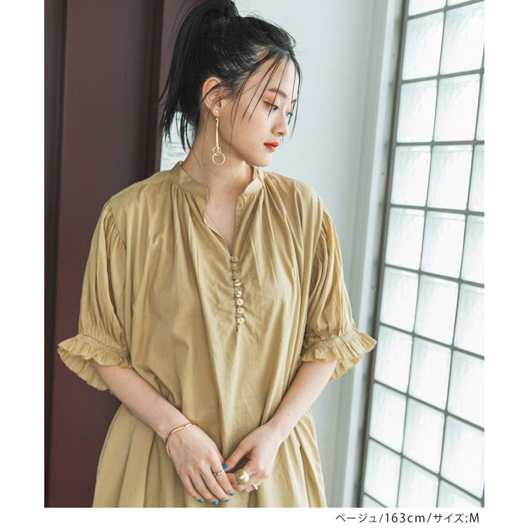 インド綿スキッパーロングワンピース 韓国 夢展望 bohmal | 夢展望 | 詳細画像37 