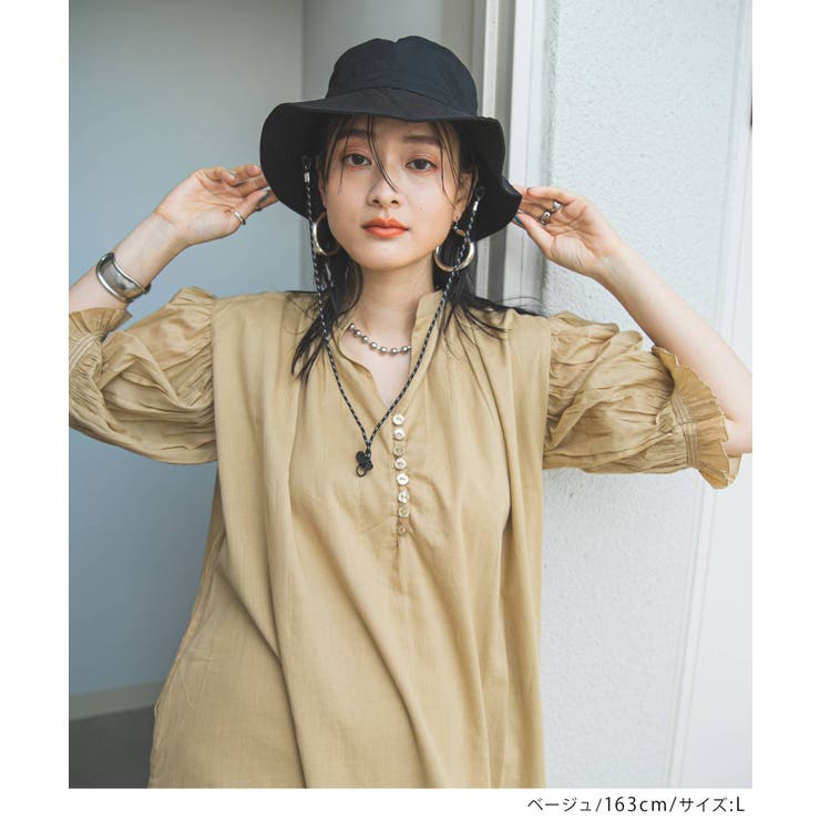 インド綿スキッパーロングワンピース 韓国 夢展望 bohmal | 夢展望 | 詳細画像39 