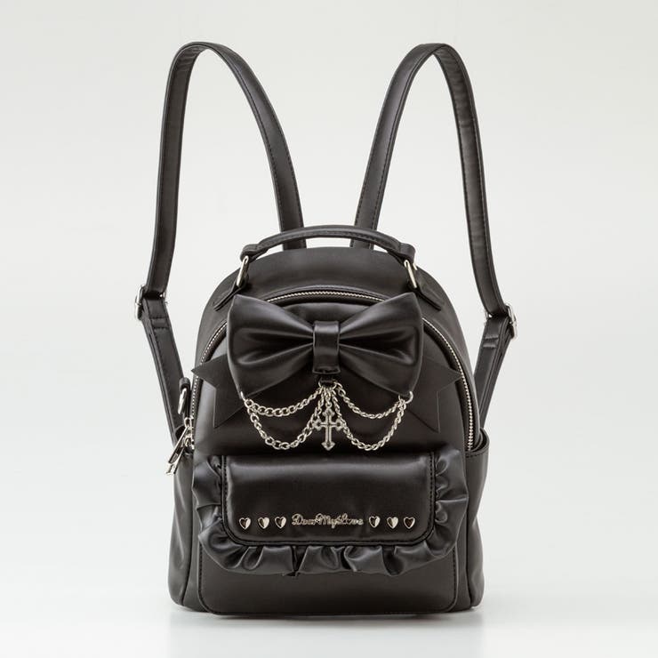 リボンチェーンフリルハートスタッズリュック 量産型 地雷系 夢展望 | DearMyLove | 詳細画像8 