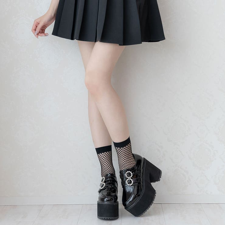 ダブルビジュー厚底ローファーパンプス 量産型 地雷系 夢展望 | DearMyLove | 詳細画像5 