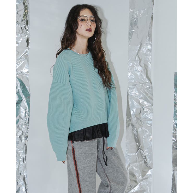 変形アーム前後差カラフルダンボールニット 韓国 夢展望 | 夢展望 | 詳細画像18 