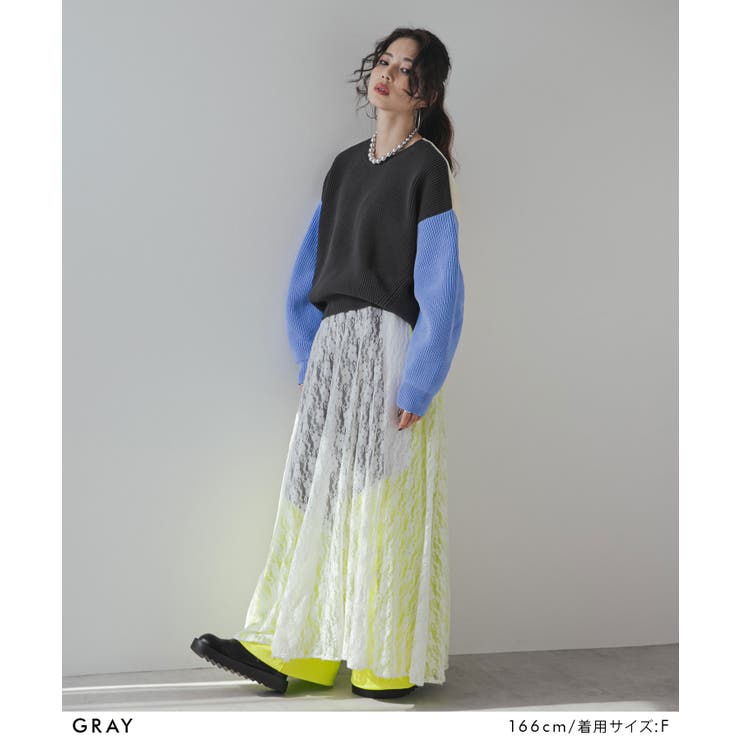 変形アーム前後差カラフルダンボールニット 韓国 夢展望 | 夢展望 | 詳細画像20 