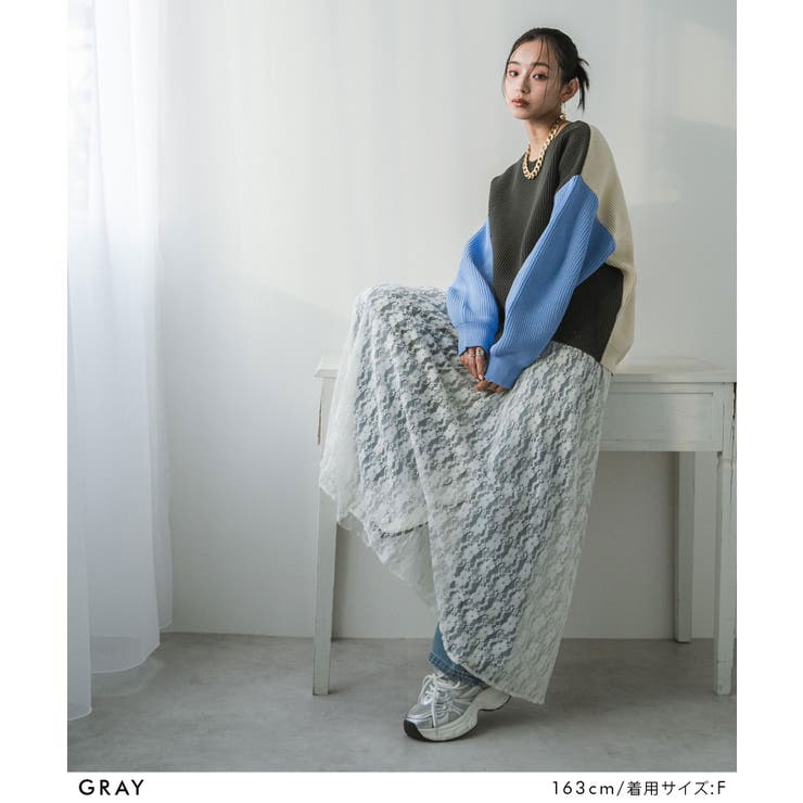 変形アーム前後差カラフルダンボールニット 韓国 夢展望 | 夢展望 | 詳細画像27 