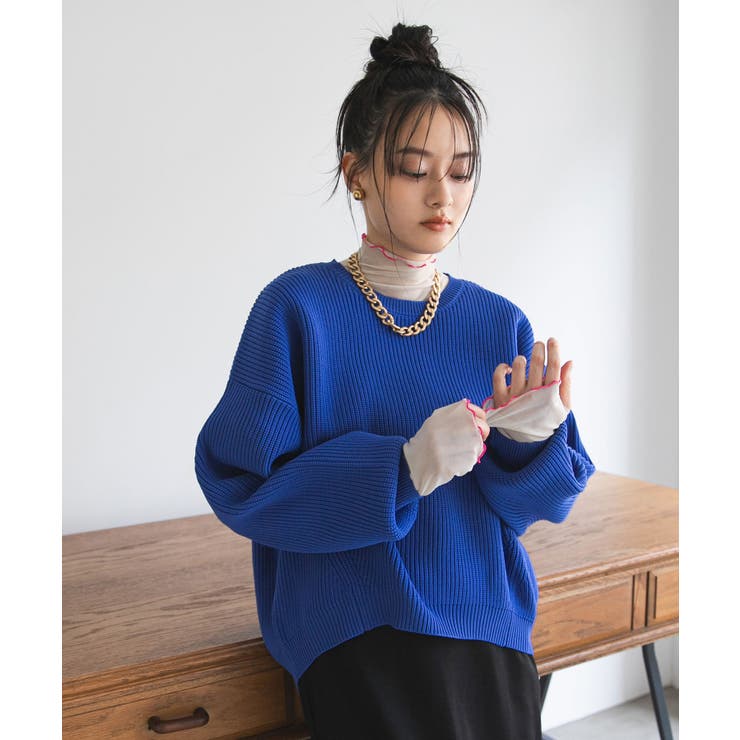 変形アーム前後差カラフルダンボールニット 韓国 夢展望 | 夢展望 | 詳細画像75 