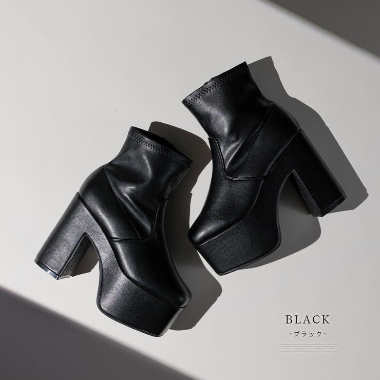 12cm厚底ストレッチショートブーツ 韓国 夢展望 ギャル ガーリー アイドル | 夢展望 | 詳細画像29 