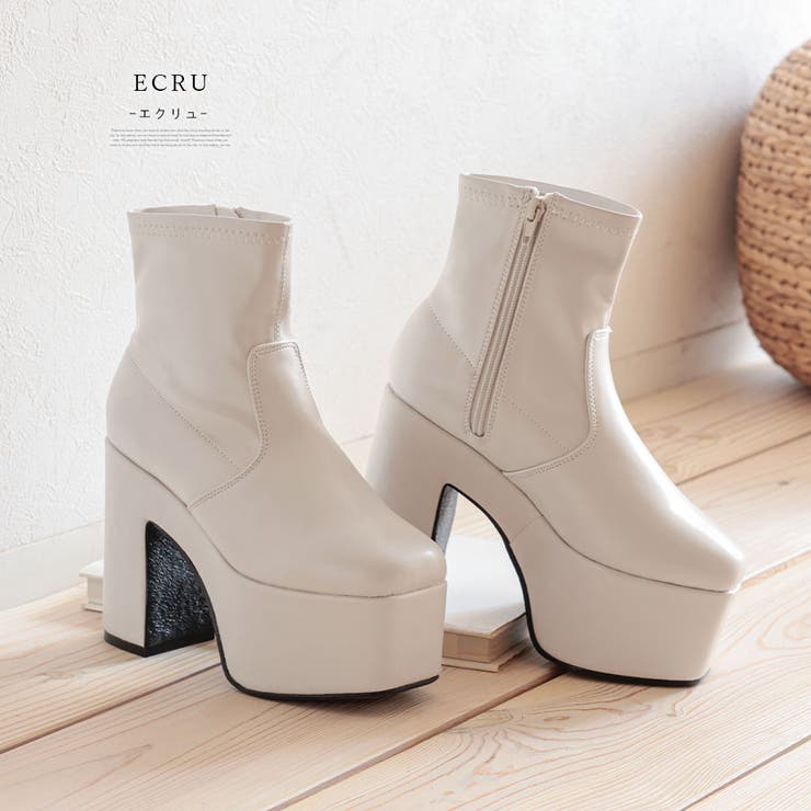 12cm厚底ストレッチショートブーツ 韓国 夢展望 ギャル ガーリー アイドル | 夢展望 | 詳細画像31 