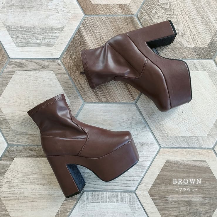 12cm厚底ストレッチショートブーツ 韓国 夢展望 ギャル ガーリー アイドル | 夢展望 | 詳細画像40 