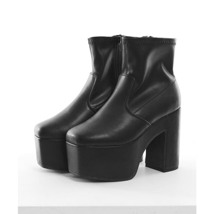 12cm厚底ストレッチショートブーツ 韓国 夢展望 ギャル ガーリー アイドル | 夢展望 | 詳細画像49 