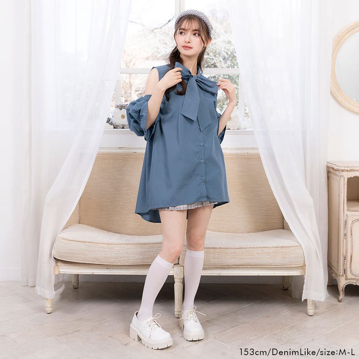 マルチwayボウタイリボンシャツワンピース 量産型 地雷系 夢展望 | DearMyLove | 詳細画像26 