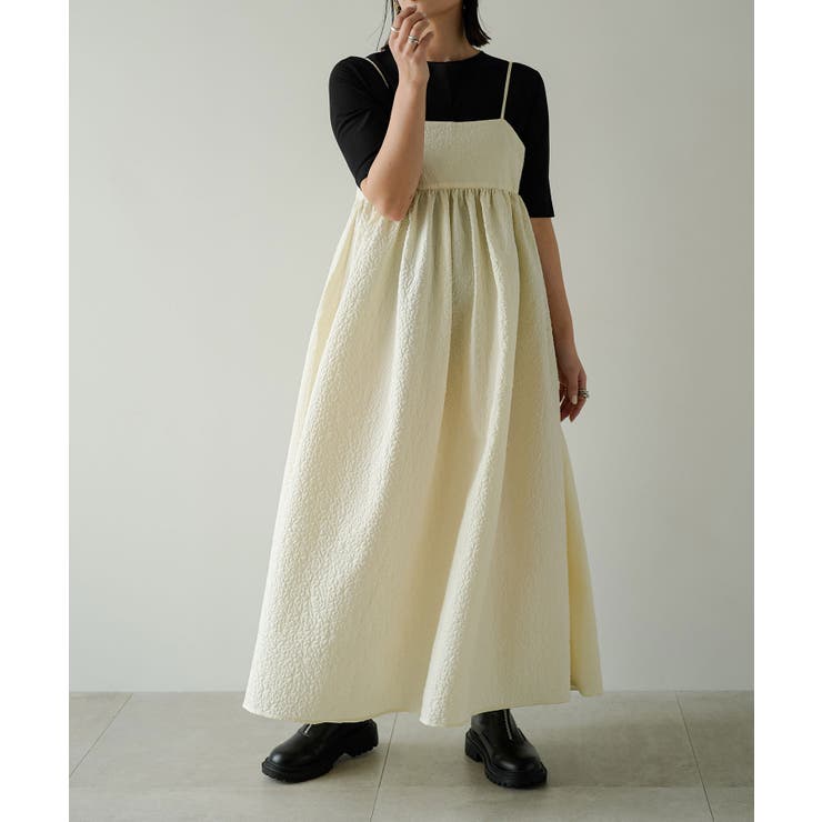 ジャガードペプラムキャミワンピース 韓国 夢展望 | 夢展望 | 詳細画像11 