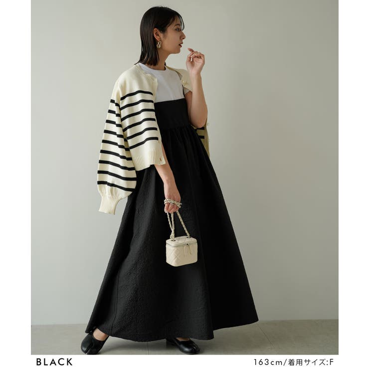 ジャガードペプラムキャミワンピース 韓国 夢展望 | 夢展望 | 詳細画像26 