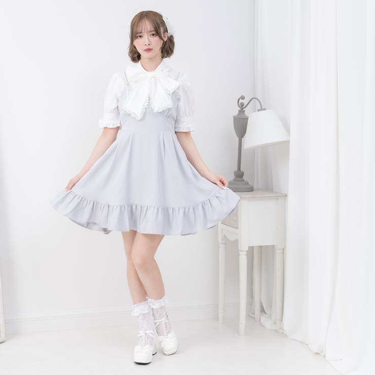 量産型 地雷系 AnkRouge ディアマイラブ ブラウス ワンピース スカート Ank Rouge 合皮ジャンスカ ディアマイラブ ブラウス 地雷系 量産