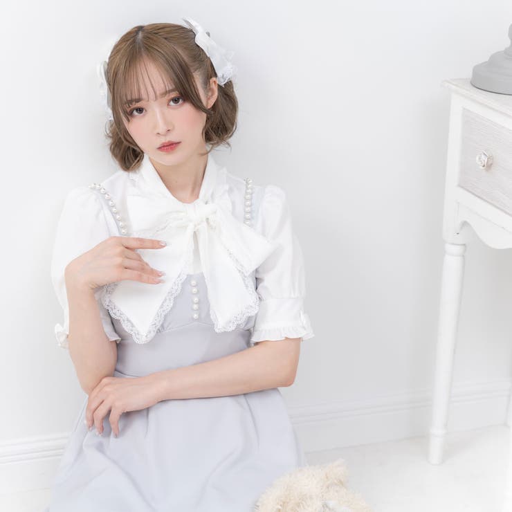 パールスタッズリボンジャンスカ 量産型 地雷系 夢展望 | DearMyLove | 詳細画像10 