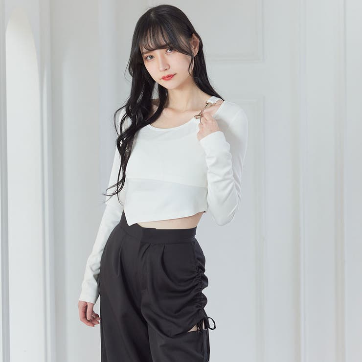 アシンメトリーレイヤードカットソー 量産型 地雷系 夢展望 | DearMyLove | 詳細画像3 