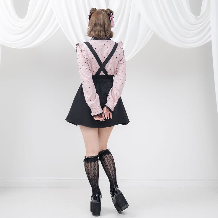 LIZLISA ハートバックルサスペンダー付スカパン スカート・スカパン