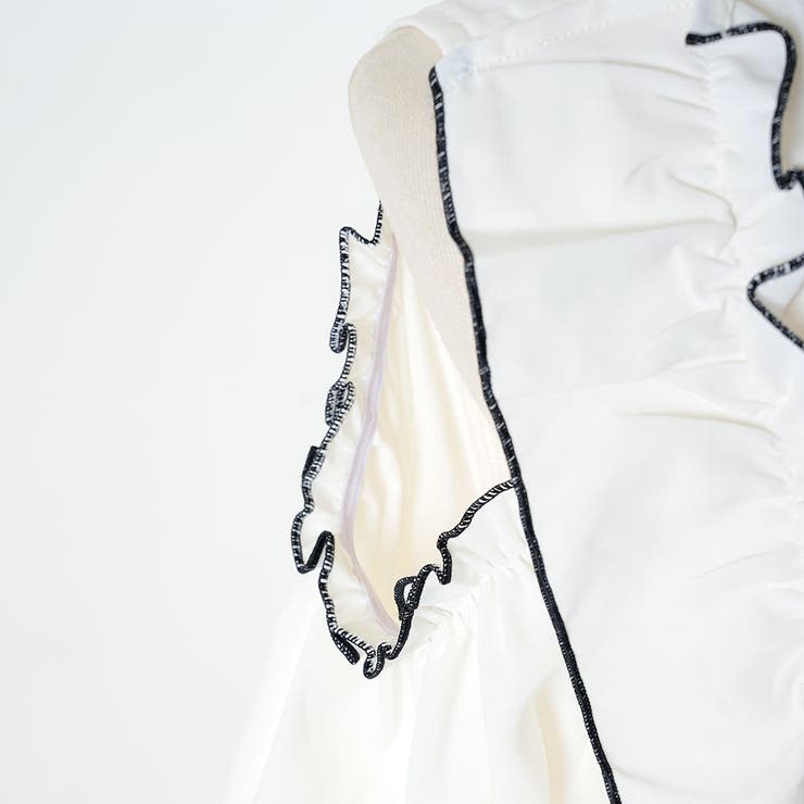 ボウタイフリフリ肩開き半袖ブラウス 韓国 夢展望 | 夢展望 | 詳細画像22 