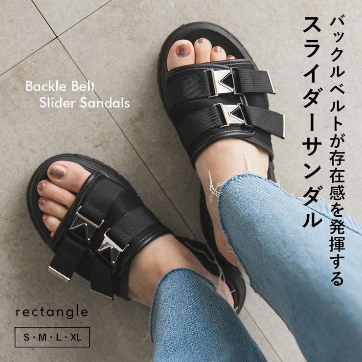 バックルベルトスライダーサンダル 韓国 夢展望 | 夢展望 | 詳細画像1 
