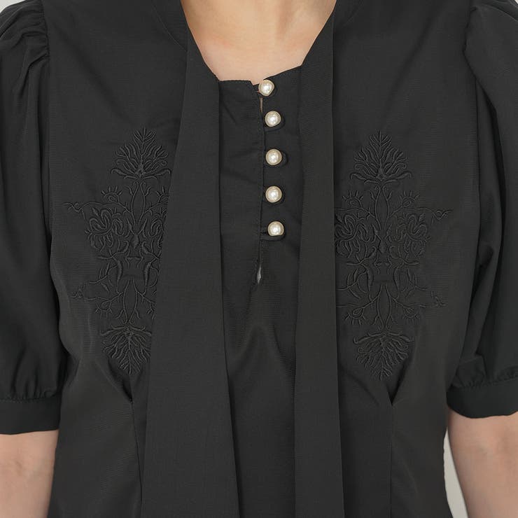 刺繍入りリボンタイワンピース 韓国 夢展望 | 夢展望 | 詳細画像19 