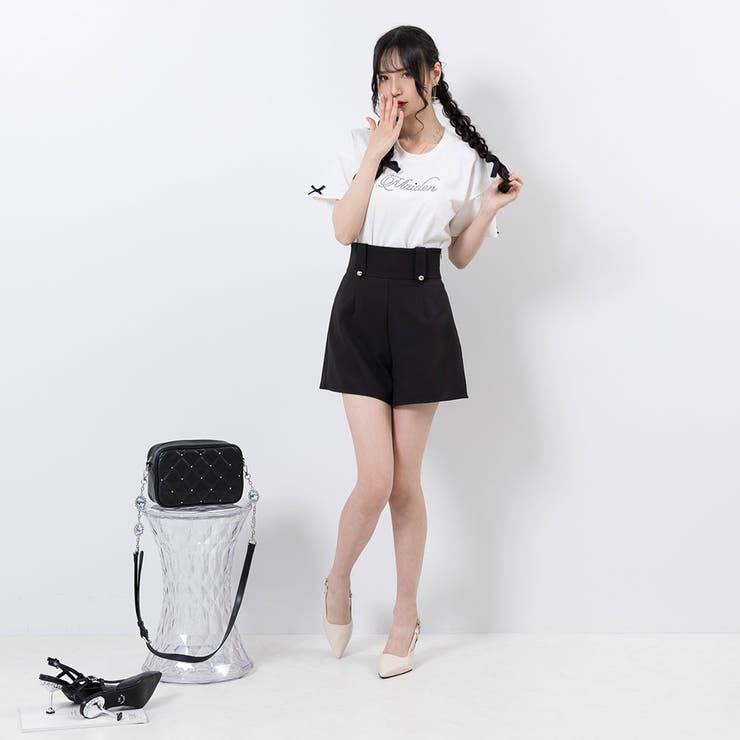 楽天市場】【SALE】 ガーターデザインサス付ショートパンツ
