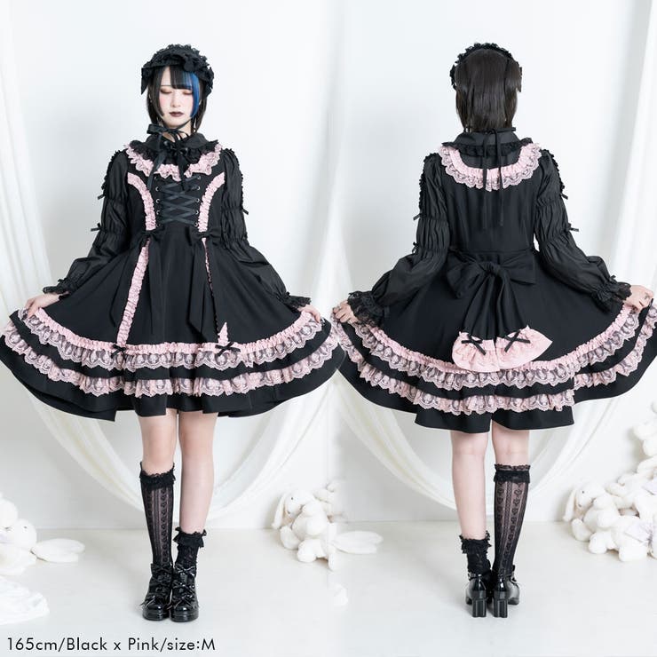 ミルフィーユフリルジャンパースカート middle Mー3L[品番