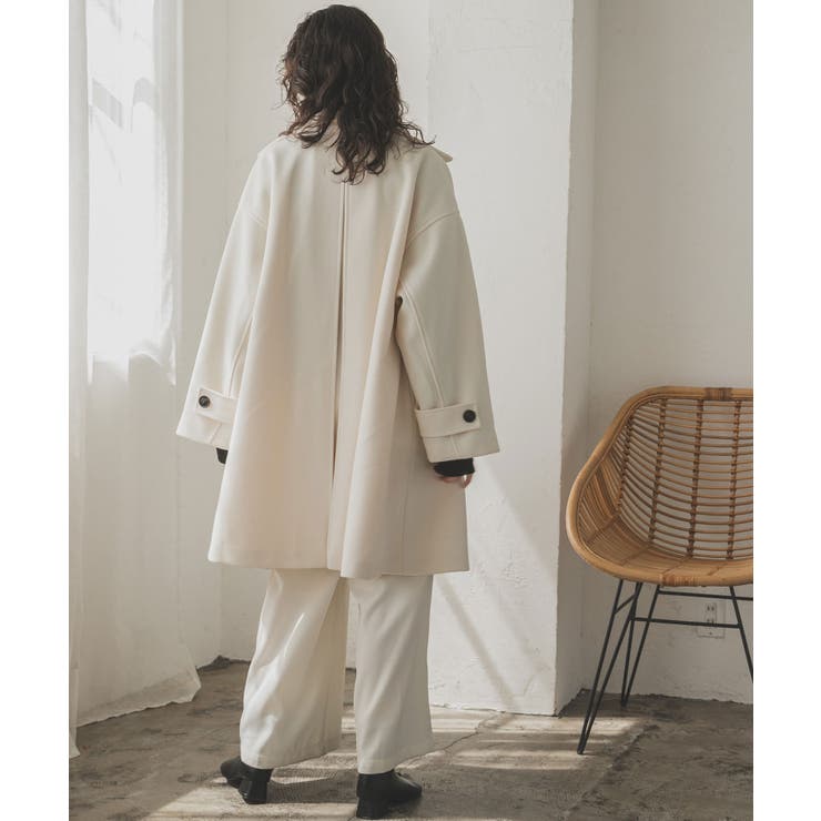 スタンドカラーミドルフレアコート 韓国 夢展望 | 夢展望 | 詳細画像5 