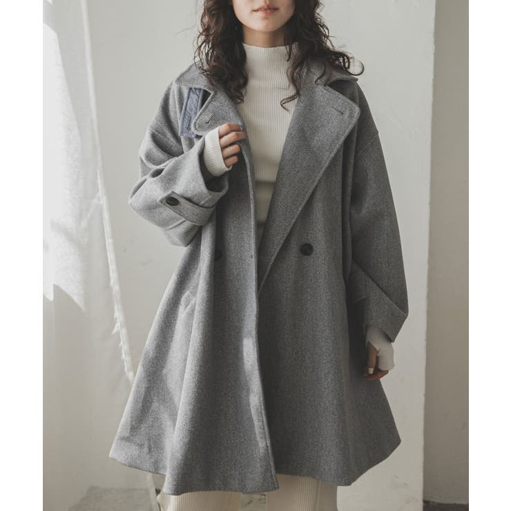 スタンドカラーミドルフレアコート 韓国 夢展望 | 夢展望 | 詳細画像9 