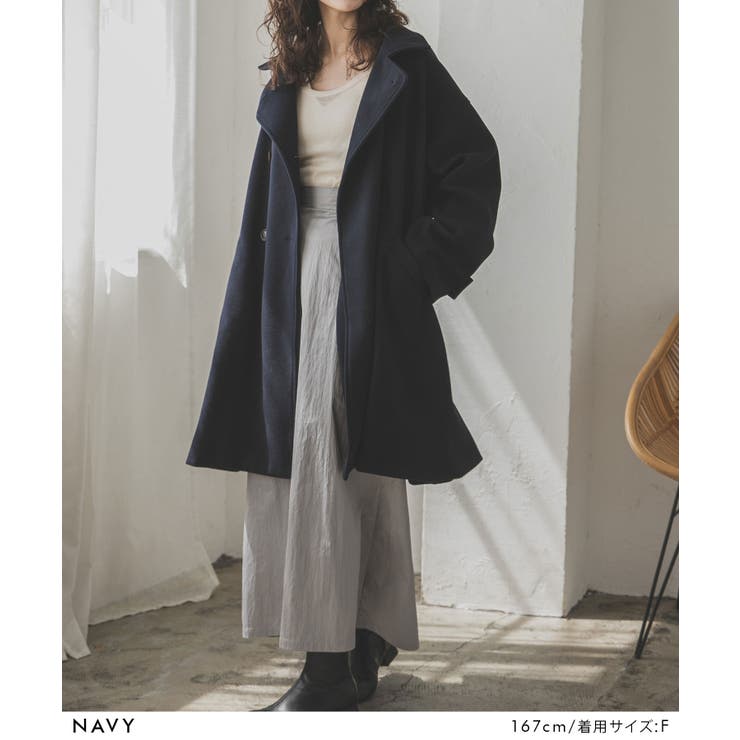 スタンドカラーミドルフレアコート 韓国 夢展望 | 夢展望 | 詳細画像11 